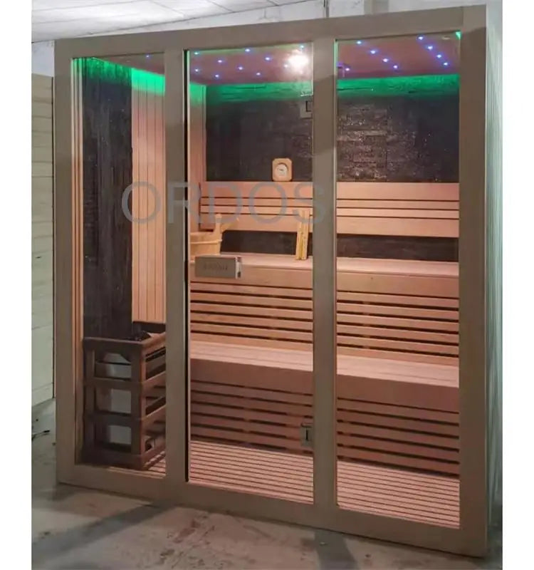 Hemlock Wood Home Barrel Sauna Bath Dry And Wet Steam Room Far Infrared Outdoor Sauna