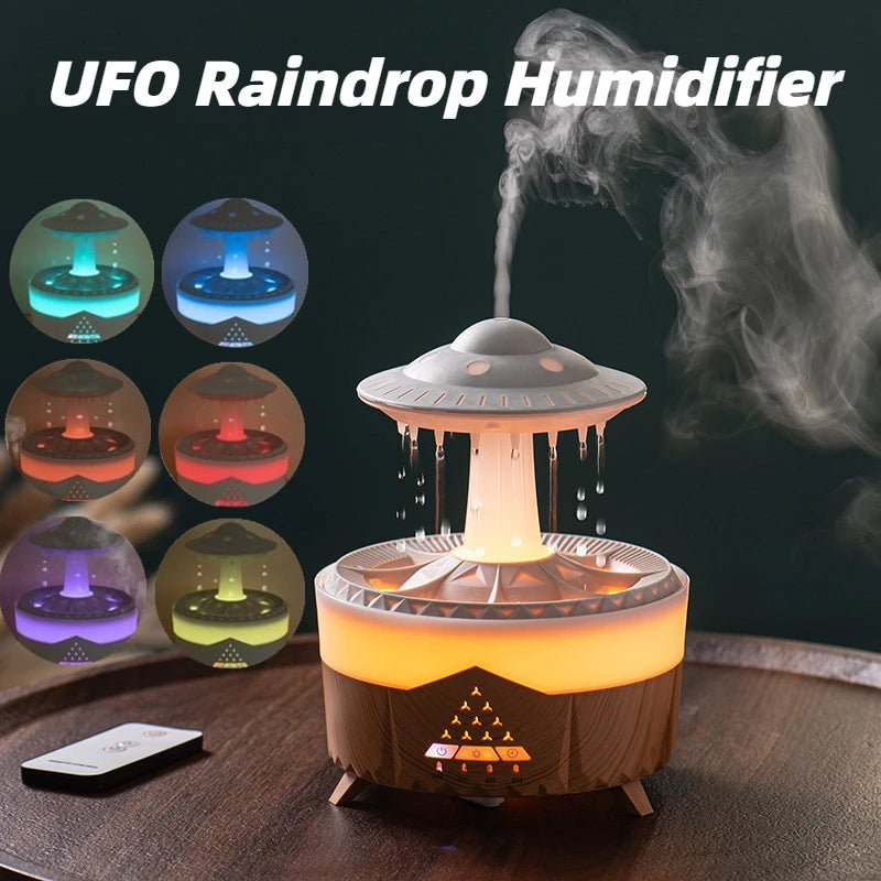Raindrop Humidifier Water Drop Air Humidifier USB Aromatherapy Essential Oils Aroma Air Diffuser Household Mist Maker Home Decor